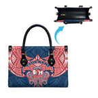 Personalized Sydney Roosters Leather Bag Polynesian Tribal Pattern Style