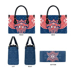 Personalized Sydney Roosters Leather Bag Polynesian Tribal Pattern Style