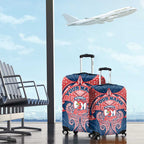 Personalized Sydney Roosters Luggage Cover Polynesian Tribal Pattern Style
