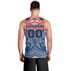 Personalized Sydney Roosters Men Tank Top Polynesian Tribal Pattern Style
