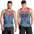 Personalized Sydney Roosters Men Tank Top Polynesian Tribal Pattern Style