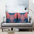 Personalized Sydney Roosters Pillow Cover Polynesian Tribal Pattern Style