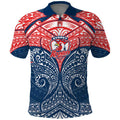 Personalized Sydney Roosters Polo Shirt Polynesian Tribal Pattern Style