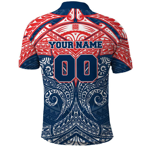 Personalized Sydney Roosters Polo Shirt Polynesian Tribal Pattern Style