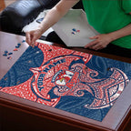 Personalized Sydney Roosters Puzzle Polynesian Tribal Pattern Style