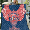 Personalized Sydney Roosters Quilt Polynesian Tribal Pattern Style