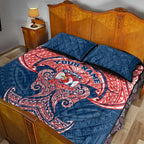 Personalized Sydney Roosters Quilt Bed Set Polynesian Tribal Pattern Style