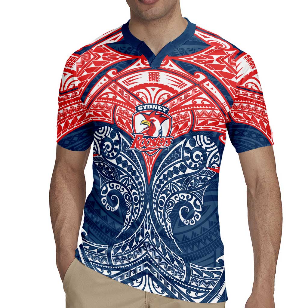 Personalized Sydney Roosters Rugby Jersey Polynesian Tribal Pattern Style
