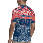 Personalized Sydney Roosters Rugby Jersey Polynesian Tribal Pattern Style