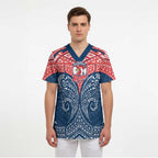 Personalized Sydney Roosters Scrub Top Polynesian Tribal Pattern Style