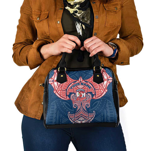 Personalized Sydney Roosters Shoulder Handbag Polynesian Tribal Pattern Style