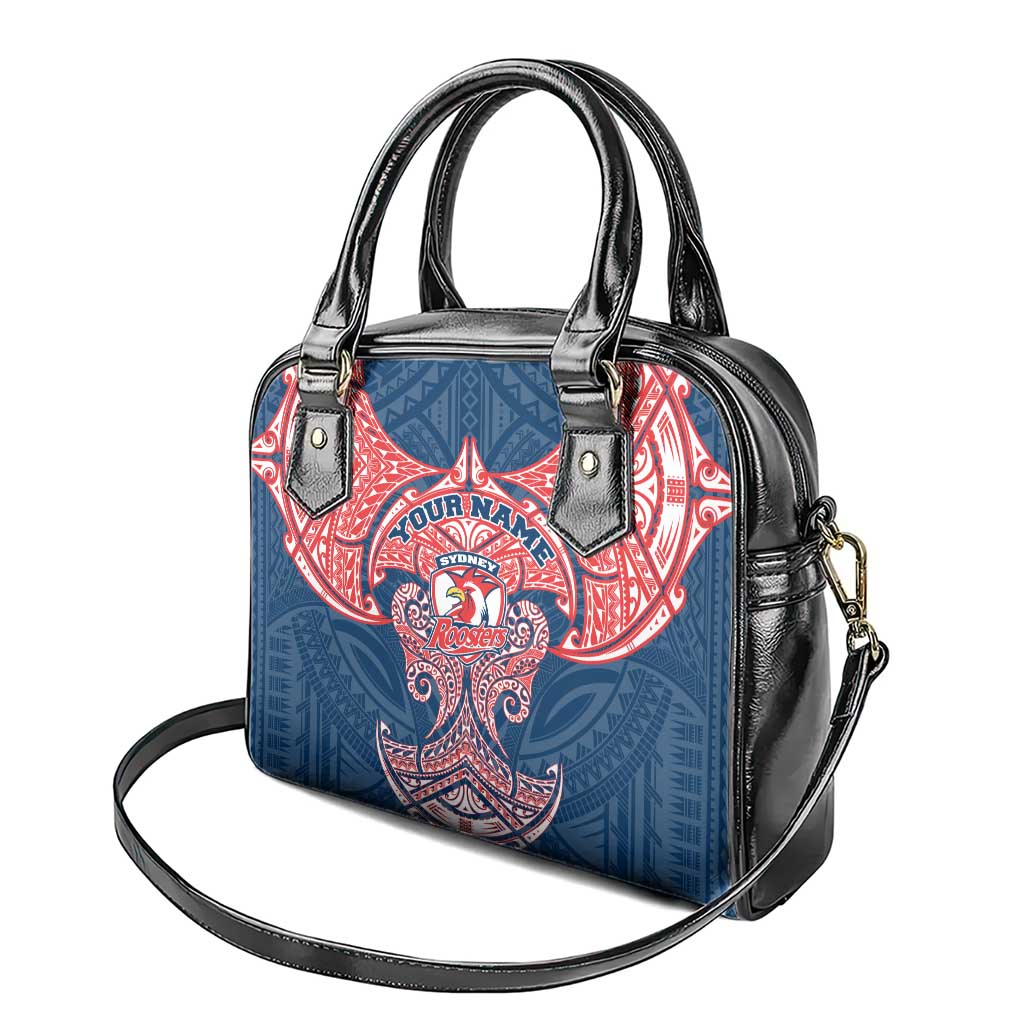 Personalized Sydney Roosters Shoulder Handbag Polynesian Tribal Pattern Style