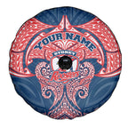 Personalized Sydney Roosters Spare Tire Cover Polynesian Tribal Pattern Style