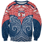 Personalized Sydney Roosters Sweatshirt Polynesian Tribal Pattern Style