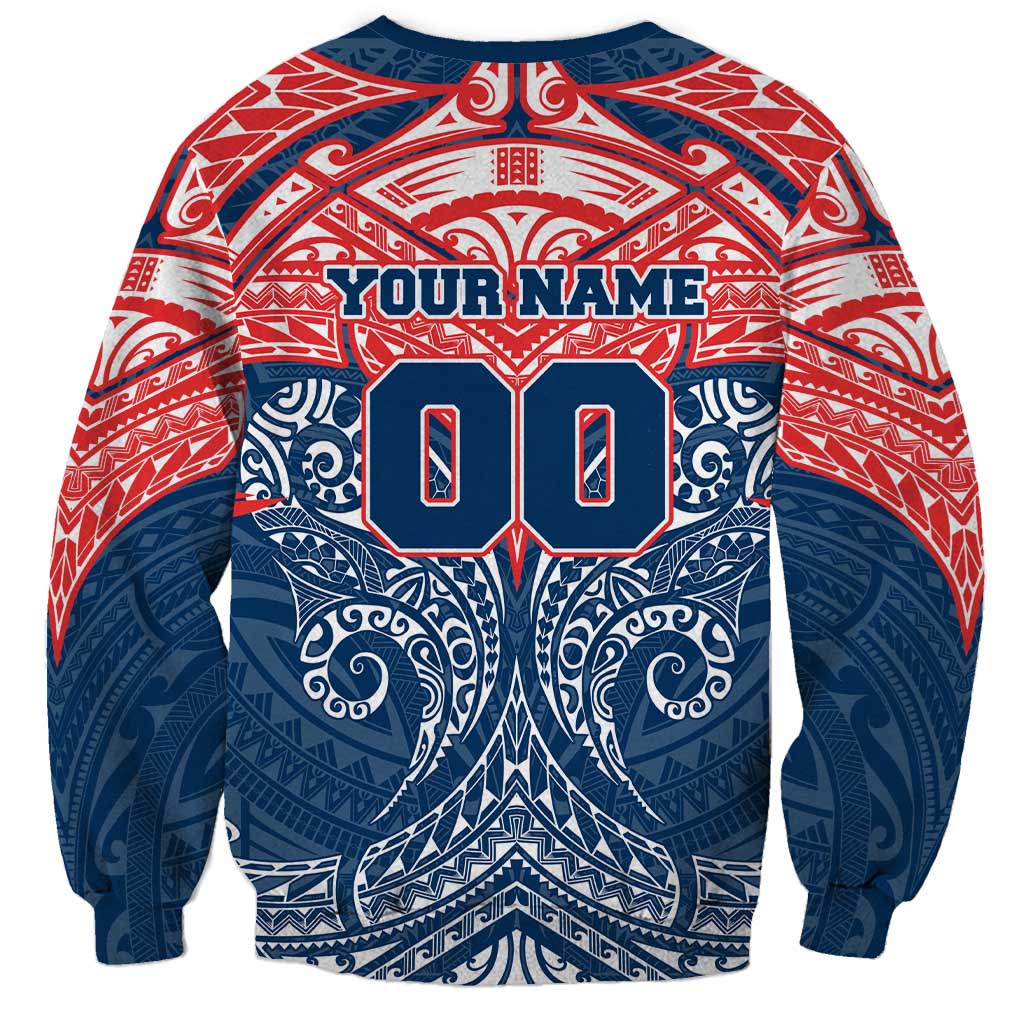 Personalized Sydney Roosters Sweatshirt Polynesian Tribal Pattern Style