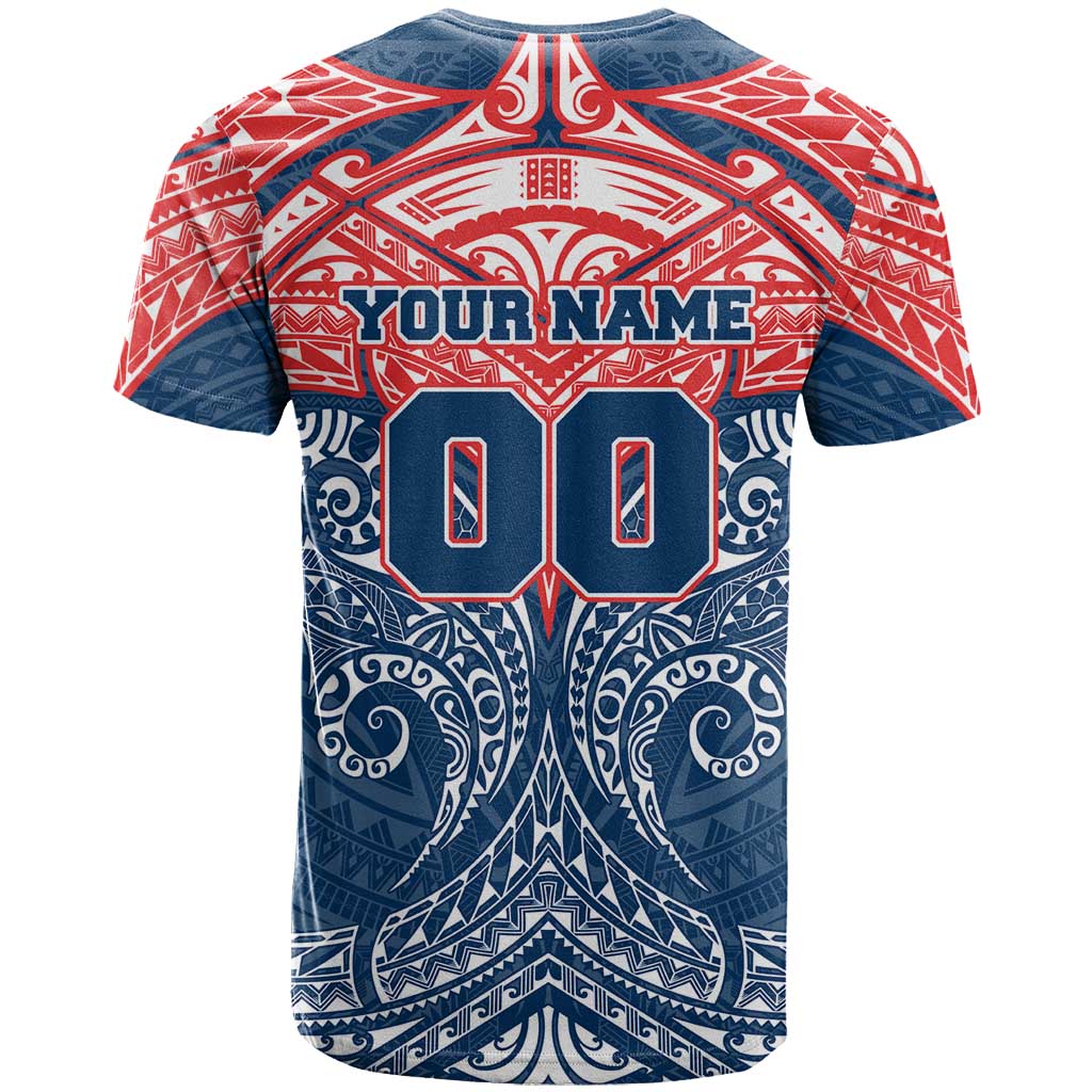 Personalized Sydney Roosters T Shirt Polynesian Tribal Pattern Style