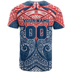 Personalized Sydney Roosters T Shirt Polynesian Tribal Pattern Style