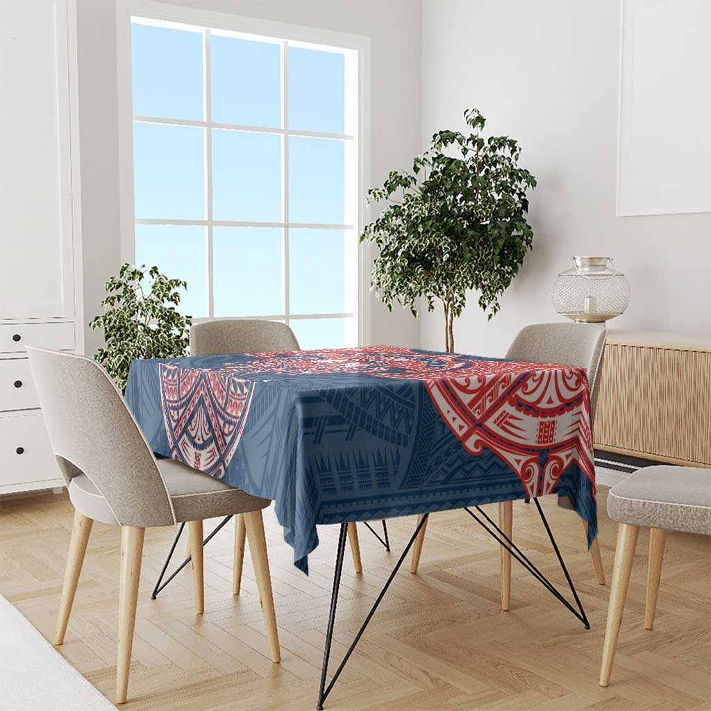Personalized Sydney Roosters Tablecloth Polynesian Tribal Pattern Style