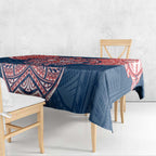 Personalized Sydney Roosters Tablecloth Polynesian Tribal Pattern Style