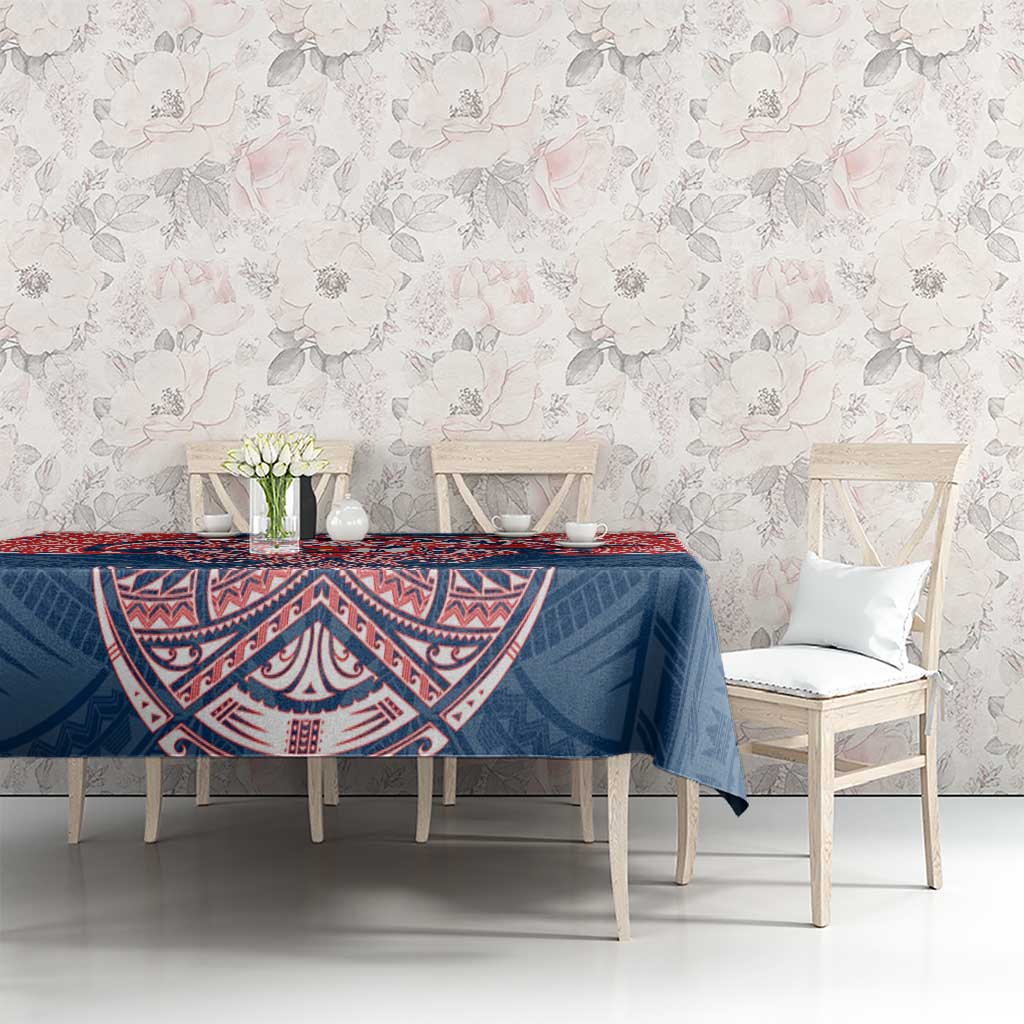 Personalized Sydney Roosters Tablecloth Polynesian Tribal Pattern Style