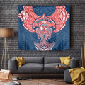 Personalized Sydney Roosters Tapestry Polynesian Tribal Pattern Style
