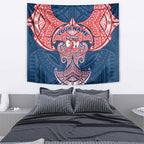 Personalized Sydney Roosters Tapestry Polynesian Tribal Pattern Style