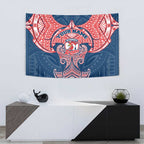 Personalized Sydney Roosters Tapestry Polynesian Tribal Pattern Style