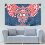 Personalized Sydney Roosters Tapestry Polynesian Tribal Pattern Style