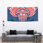 Personalized Sydney Roosters Tapestry Polynesian Tribal Pattern Style