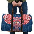 Personalized Sydney Roosters Travel Bag Polynesian Tribal Pattern Style