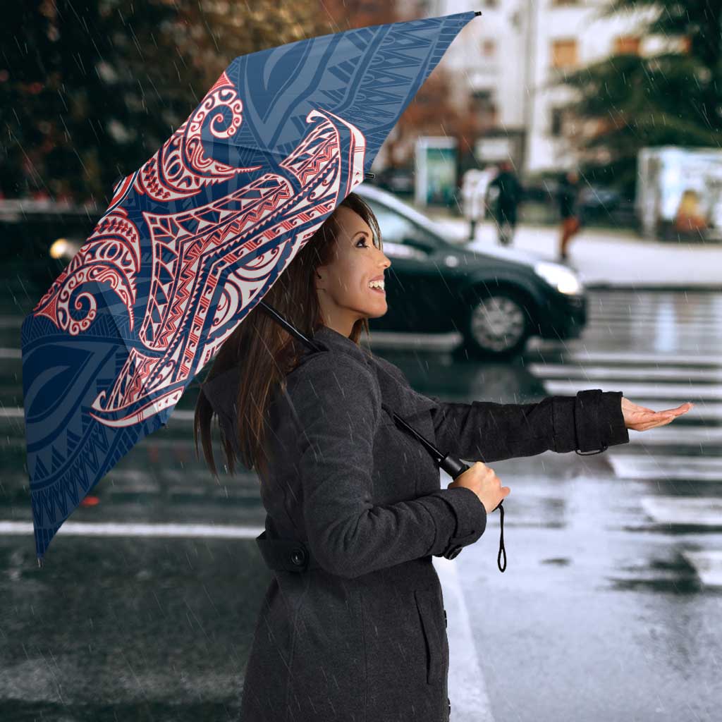 Personalized Sydney Roosters Umbrella Polynesian Tribal Pattern Style