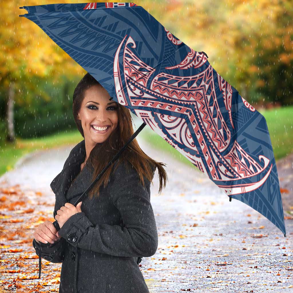 Personalized Sydney Roosters Umbrella Polynesian Tribal Pattern Style