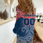 Personalized Sydney Roosters Women Casual Shirt Polynesian Tribal Pattern Style
