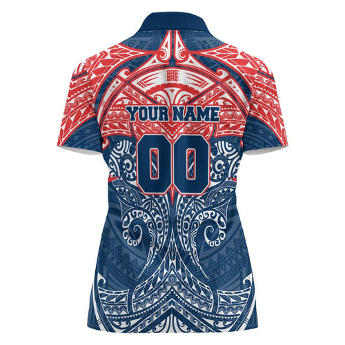Personalized Sydney Roosters Women Polo Shirt Polynesian Tribal Pattern Style