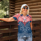 Personalized Sydney Roosters Women Polo Shirt Polynesian Tribal Pattern Style