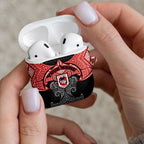 Personalized St. George Illawarra Dragons AirPods Case Polynesian Tribal Pattern Style
