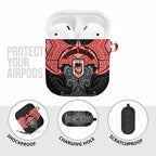 Personalized St. George Illawarra Dragons AirPods Case Polynesian Tribal Pattern Style