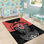 Personalized St. George Illawarra Dragons Area Rug Polynesian Tribal Pattern Style