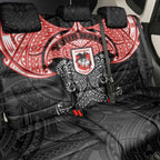 Personalized St. George Illawarra Dragons Back Car Seat Cover Polynesian Tribal Pattern Style