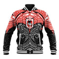 Personalized St. George Illawarra Dragons Baseball Jacket Polynesian Tribal Pattern Style