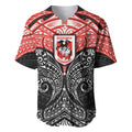 Personalized St. George Illawarra Dragons Baseball Jersey Polynesian Tribal Pattern Style