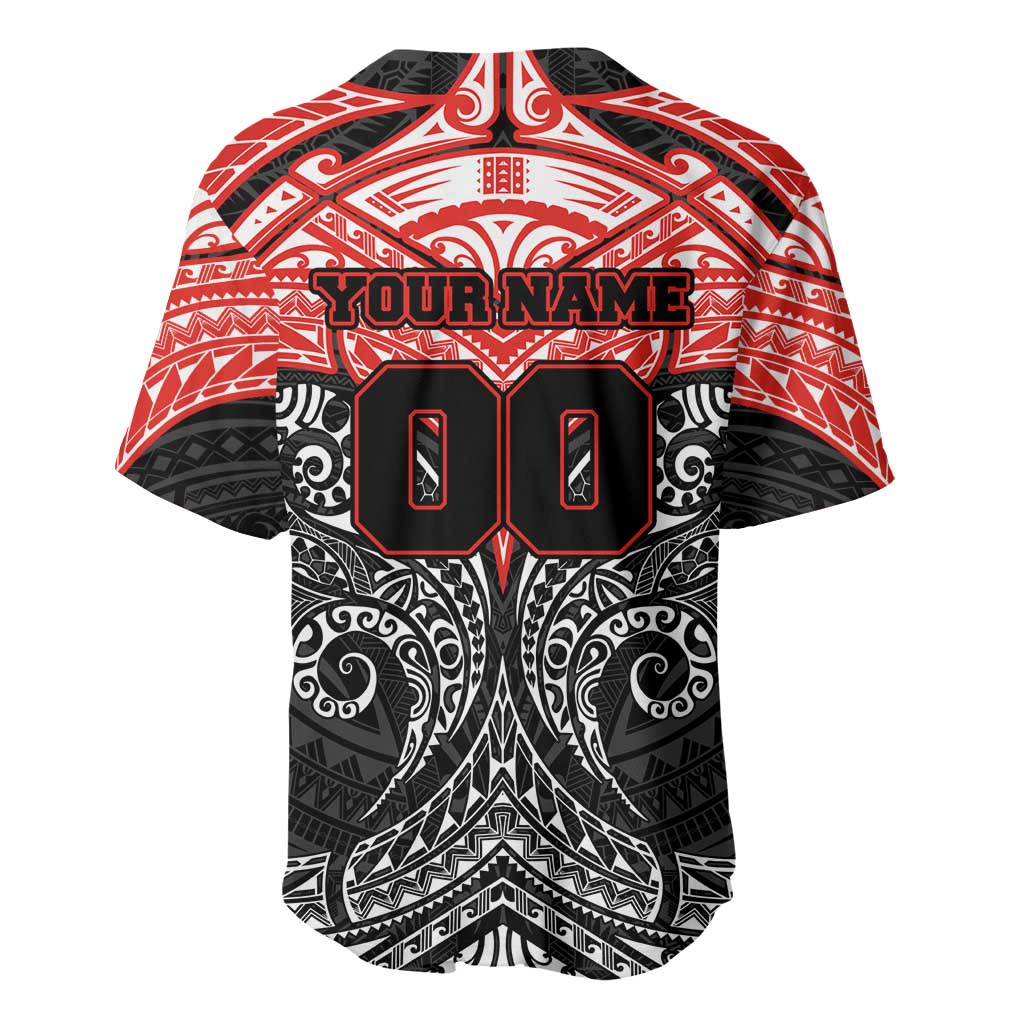 Personalized St. George Illawarra Dragons Baseball Jersey Polynesian Tribal Pattern Style