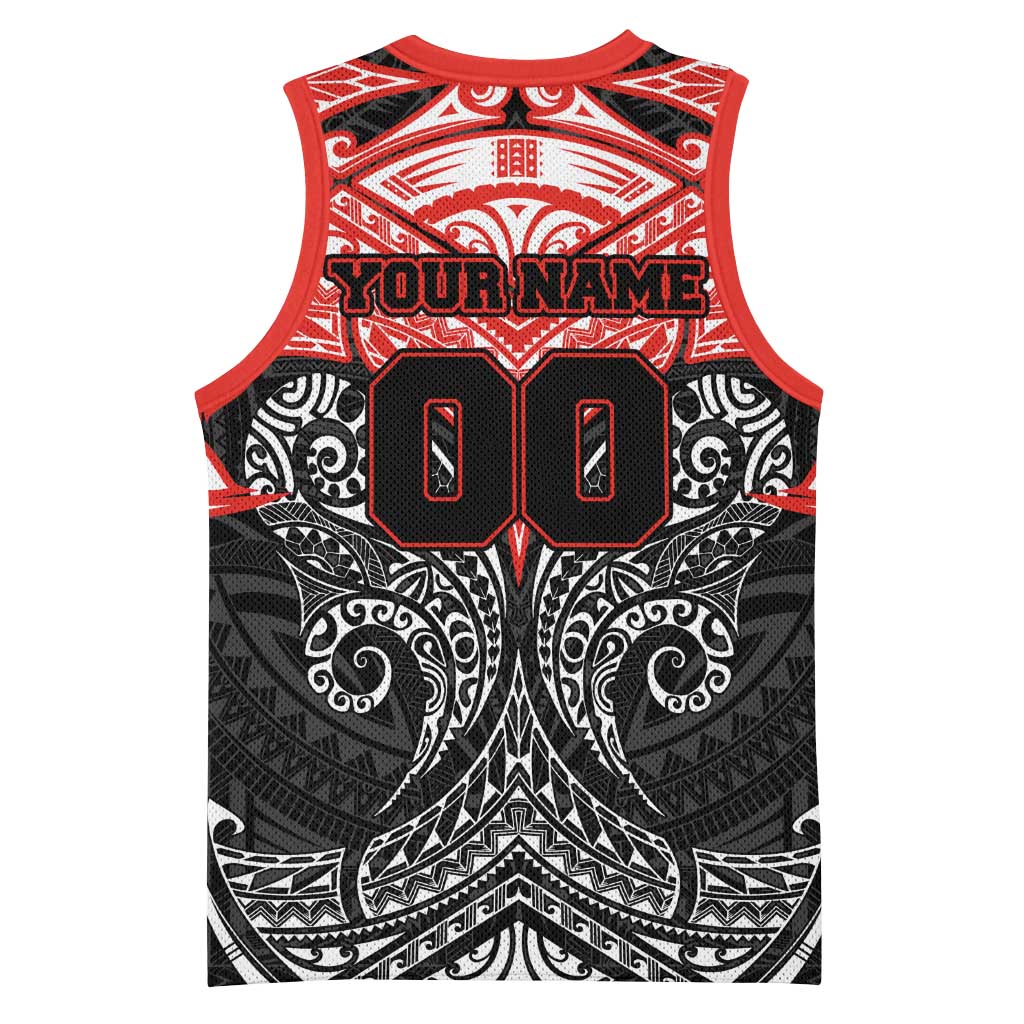 Personalized St. George Illawarra Dragons Basketball Jersey Polynesian Tribal Pattern Style