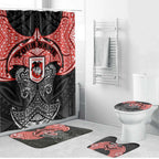 Personalized St. George Illawarra Dragons Bathroom Set Polynesian Tribal Pattern Style