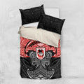 Personalized St. George Illawarra Dragons Bedding Set Polynesian Tribal Pattern Style