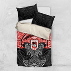 Personalized St. George Illawarra Dragons Bedding Set Polynesian Tribal Pattern Style