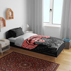 Personalized St. George Illawarra Dragons Bedding Set Polynesian Tribal Pattern Style