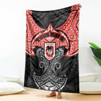 Personalized St. George Illawarra Dragons Blanket Polynesian Tribal Pattern Style