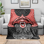 Personalized St. George Illawarra Dragons Blanket Polynesian Tribal Pattern Style