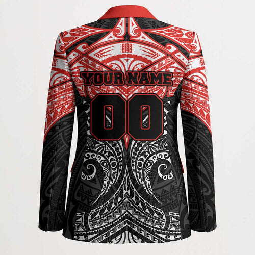 Personalized St. George Illawarra Dragons Blazer Polynesian Tribal Pattern Style